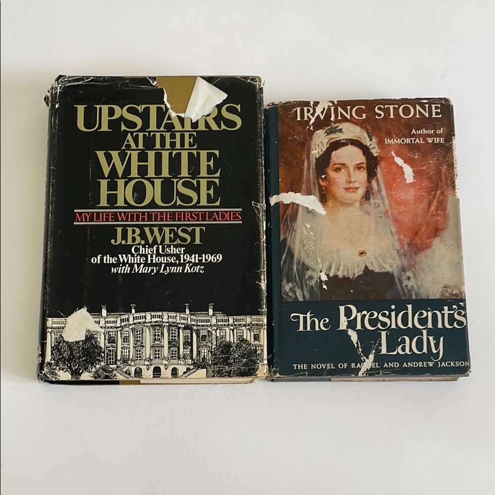 Vintage Book Set: Upstairs at the White House & The President's Lady